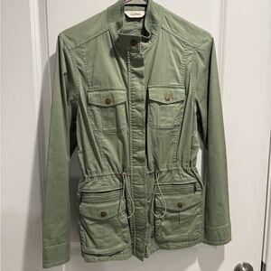 L.L. Bean Utility Jacket Small Green Anorak Military Style